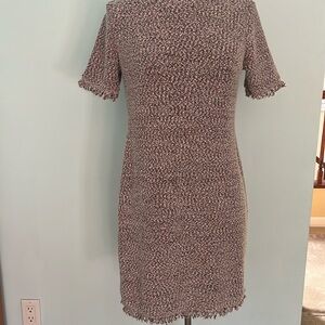Ann Taylor knit dress, size MP, pastel colors short sleeves, washable like new